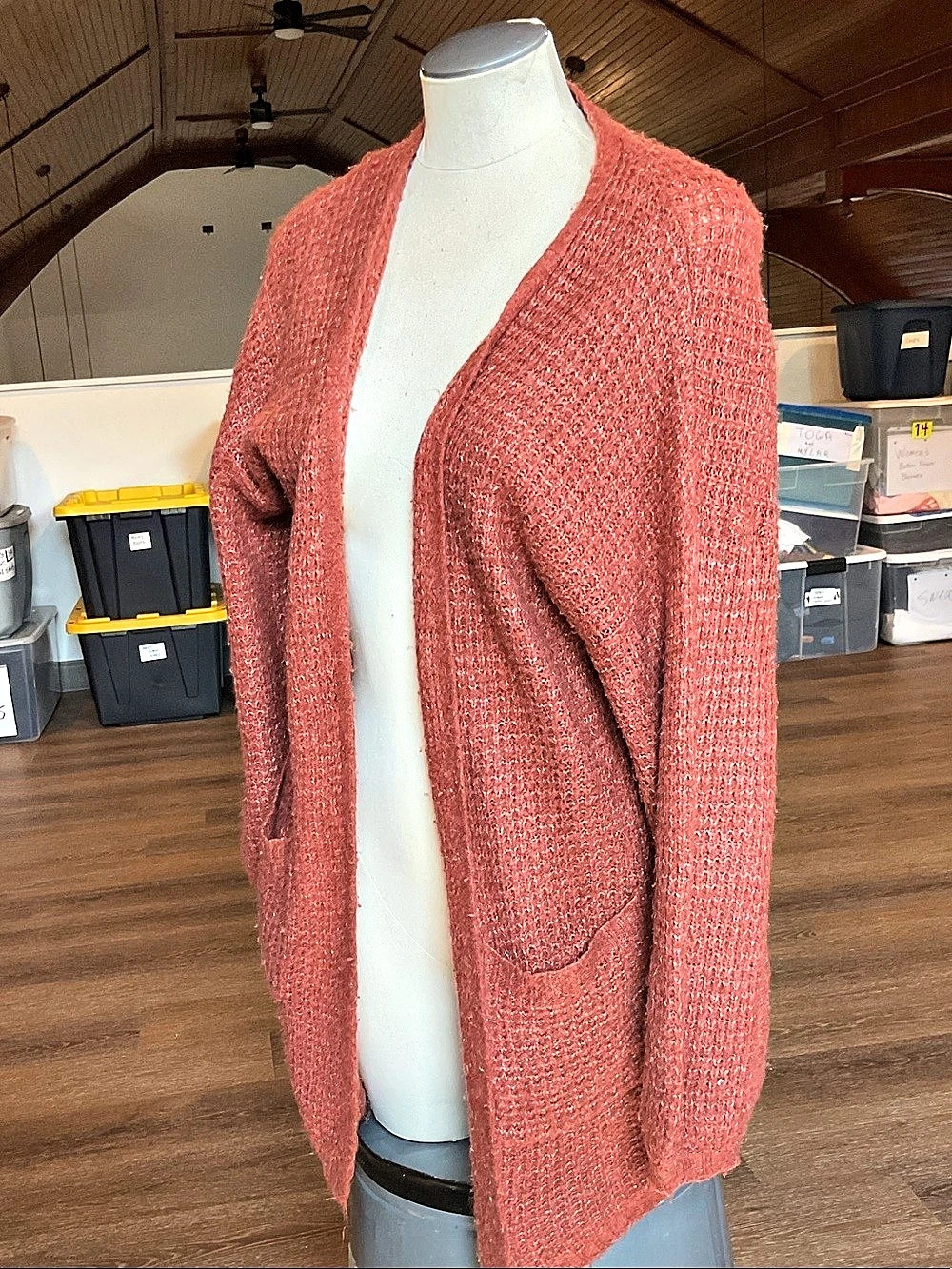 American Eagle Women's Coral/Salmon Cardigan